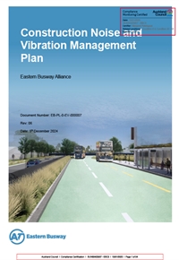 Construction Noise Vibration Management Plan